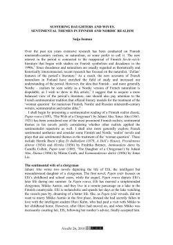 Nordlit 26, 2010 SUFFERING DAUGHTERS AND WIVES