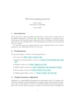 RNA-seq mapping practical