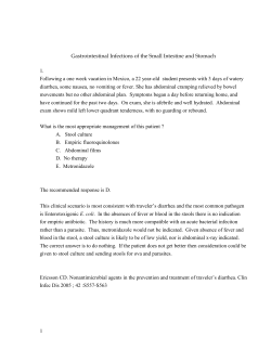 1 Gastrointestinal Infections of the Small Intestine and Stomach 1