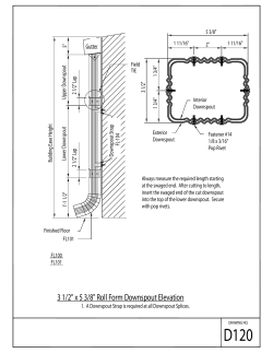 3 1/2" x 5 3/8" Roll Form Downspout Elevation