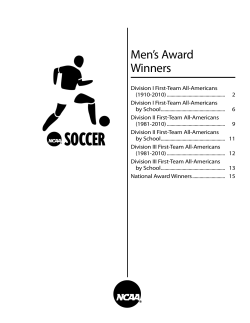 Men`s Award Winners