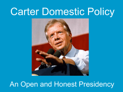 Jimmy Carter Domestic Policy