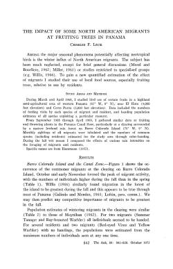 the impact of some north american migrants at fruiting trees in panama