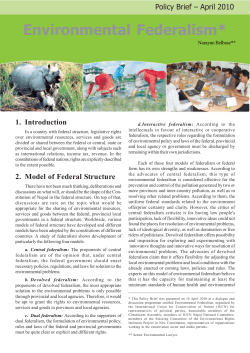 Environmental Federalism