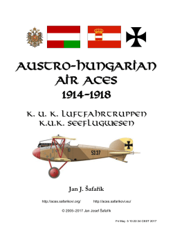 Austro-Hungarian Air Aces 1914-1918 - Jan J. Safarik