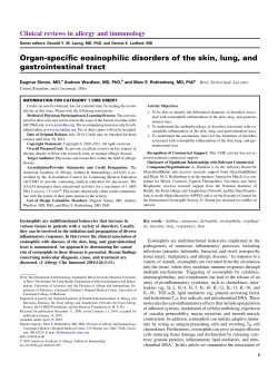 Organ-specific eosinophilic disorders of the skin, lung, and