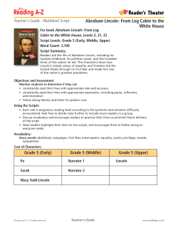 Abraham Lincoln: From Log Cabin to the White House