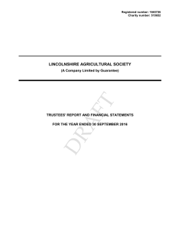 LINCOLNSHIRE AGRICULTURAL SOCIETY
