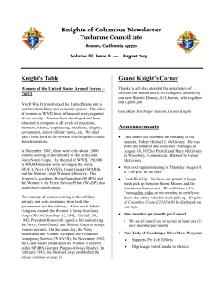 Knights of Columbus Newsletter, Council 2165
