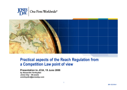 Practical aspects of the Reach Regulation from a Competition Law