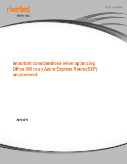 Important Considerations when optimizing O365