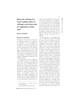 Universal suffrage for real? A global index of suffrage restrictions