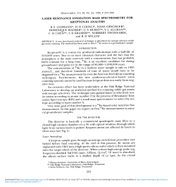 LASER RESONANCE IONIZATION MASS SPECTROMETRY FOR