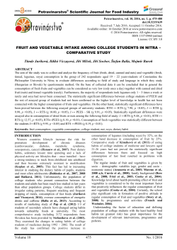 Potravinarstvo® Scientific Journal for Food Industry Volume 10 475