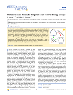 Photoswitchable Molecular Rings for Solar