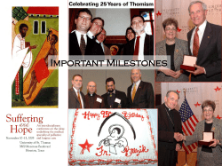 Important Milestones - University of St. Thomas
