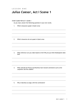 Julius Caesar, Act I Scene 1