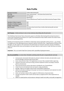 Role Profile - Grafton Careers