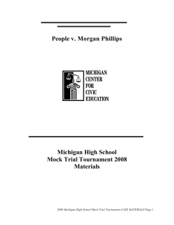 People v. Morgan Phillips Michigan High School Mock Trial