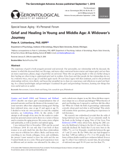 Grief and Healing in Young and Middle Age
