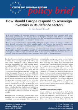 How should Europe respond to sovereign investors in its defence