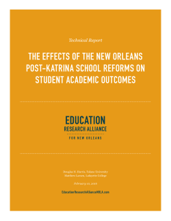 the effects of the new orleans post-katrina school reforms on student