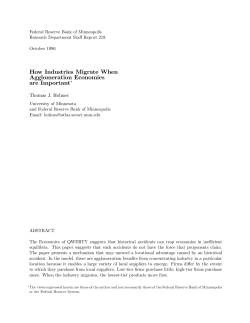 How Industries Migrate When Agglomeration Economies are Important