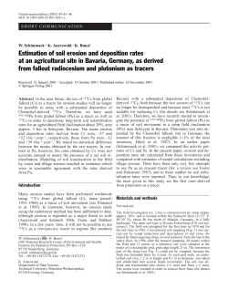 Estimation of soil erosion and deposition rates at an agricultural site