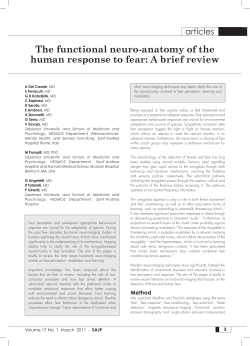 The functional neuro-anatomy of the human response to fear: A brief