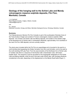 Abstract: Geology of the Hanging Wall to the Schist Lake and Mandy
