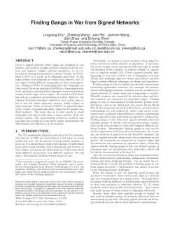Finding Gangs in War from Signed Networks