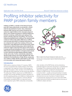 Profiling inhibitor selectivity for PARP protein family members
