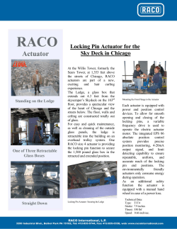 Locking Pin Actuator for the Sky Deck in Chicago