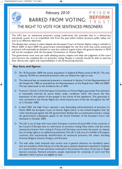 barred from voting - Prison Reform Trust