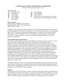 LAND USE PLANNING AND ZONING COMMITTEE