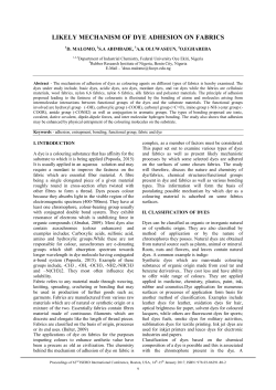 likely mechanism of dye adhesion on fabrics
