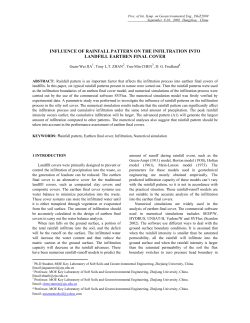 Influence of Rainfall Pattern on the Infiltration into