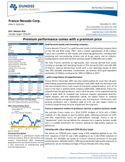 Franco-Nevada Corp. Premium performance comes with a premium