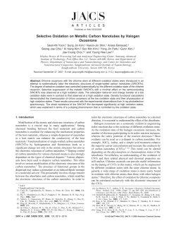 Selective Oxidation on Metallic Carbon Nanotubes by Halogen
