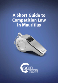 A Short Guide to Competition Law in Mauritius