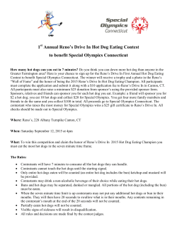 st Annual Reno`s Drive In Hot Dog Eating Contest