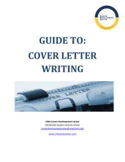 guide to: cover letter writing