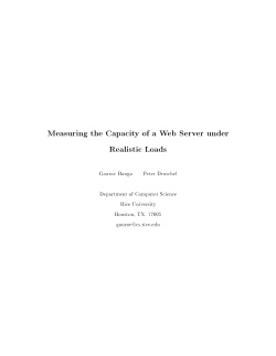 Measuring the Capacity of a Web Server under Realistic Loads
