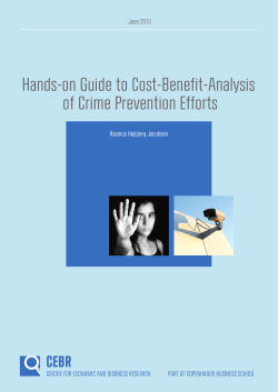 Hands-on Guide to Cost-Benefit-Analysis of Crime Prevention Efforts