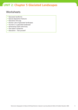 UNIT 2: Chapter 5 Glaciated Landscapes