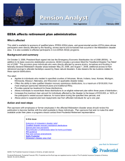 EESA affects retirement plan administration