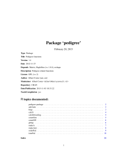 Package `pedigree`