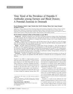 A Potential Zoonosis in Denmark