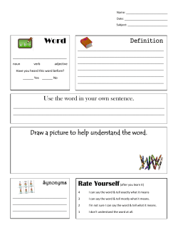 Use the word in your own sentence. Draw a picture to help