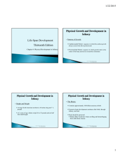 Chapter 4 - Physical Development in Infancy